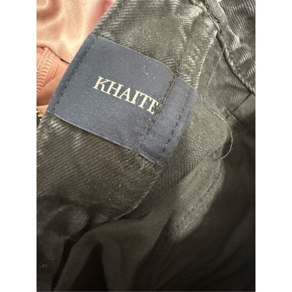 NWT Khaite Zip Fly High Rise Straight Leg Albi Denim Jeans Presscot Size 28 $480 - Picture 11 of 12